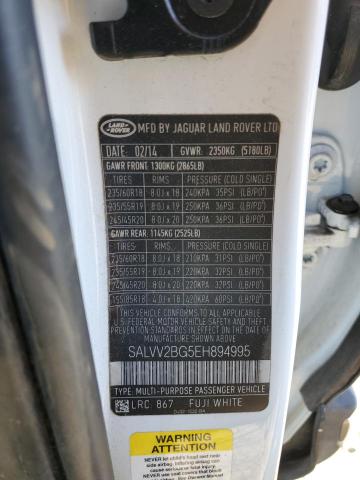 SALVV2BG5EH894995 Land Rover Range Rover Evoque Prestige Premium