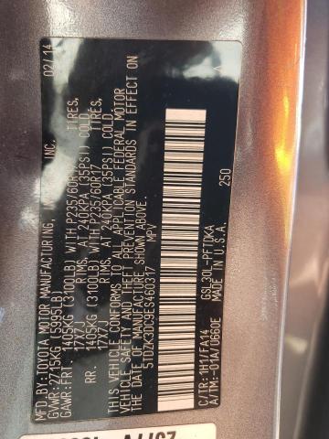 5TDZK3DC9ES460317 Toyota SIENNA