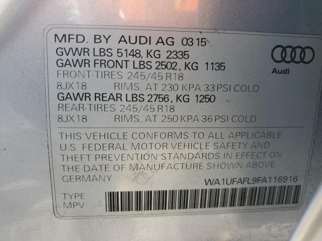 WA1UFAFL9FA116916 Audi A4 Allroad Premium Plus