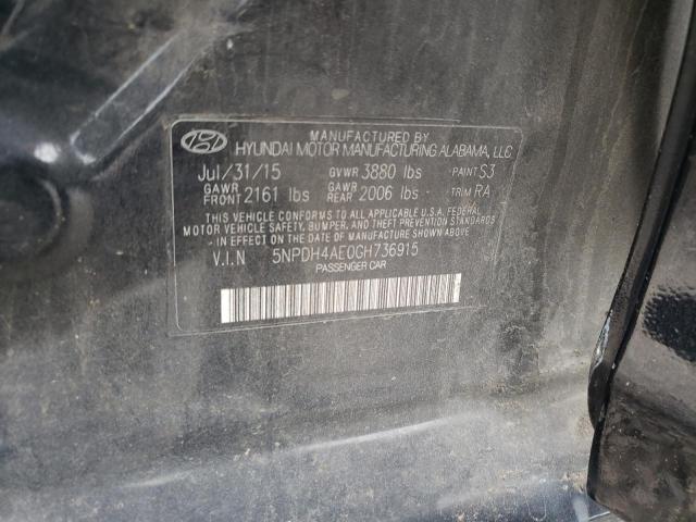 2016 HYUNDAI ELANTRA SE - 5NPDH4AE0GH736915