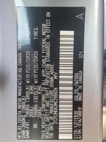 2021 LEXUS RX350 2T2YZMDA3MC298828