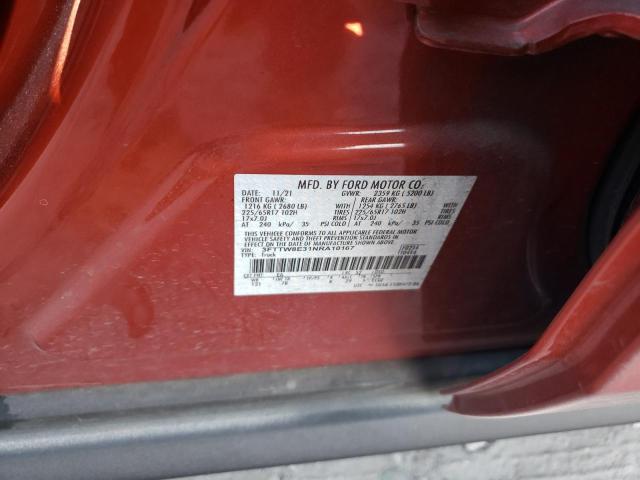 3FTTW8E31NRA10167 Ford Maverick Xl