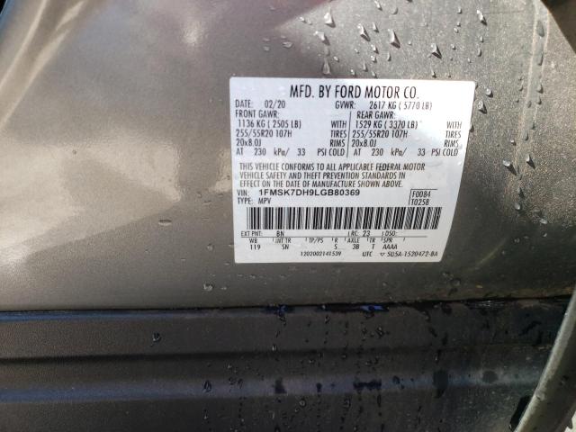 1FMSK7DH9LGB80369 Ford EXPLORER XLT