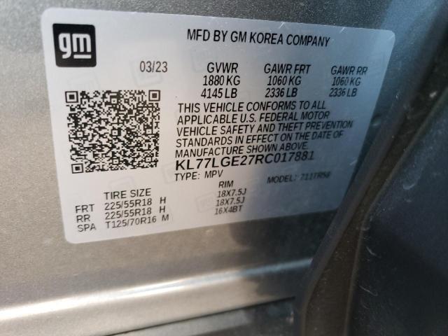 2024 CHEVROLET TRAX 1RS - KL77LGE27RC017881