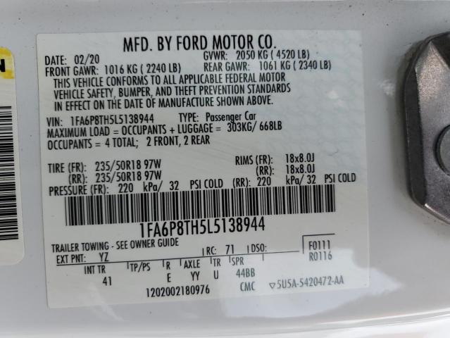 2020 FORD MUSTANG - 1FA6P8TH5L5138944