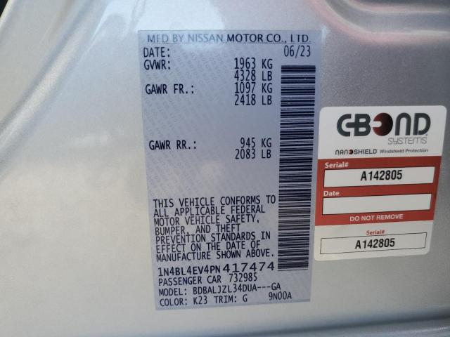 2023 NISSAN ALTIMA SL - 1N4BL4EV4PN417474