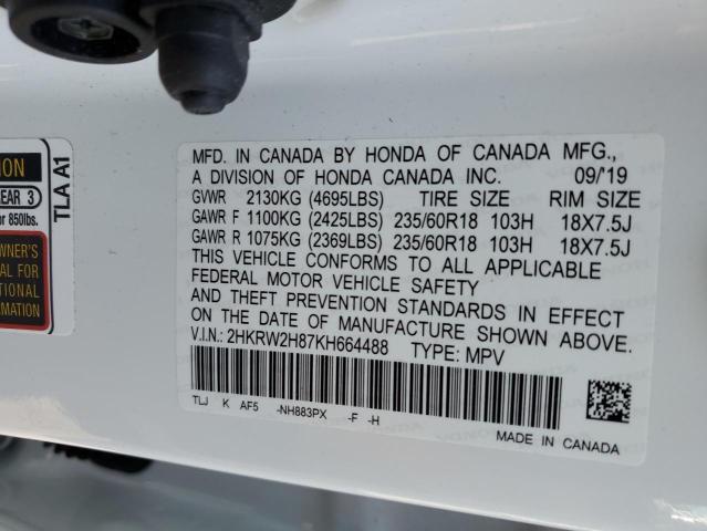 2HKRW2H87KH664488 Honda CR-V EXL
