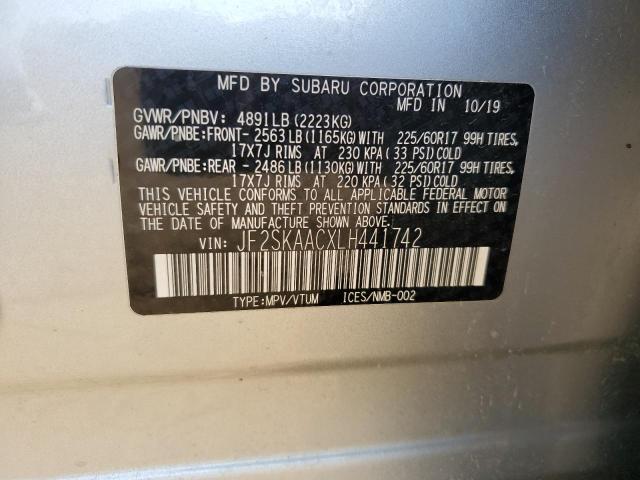 JF2SKAACXLH441742 Subaru Forester