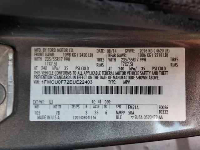 1FMCU0F72EUE22403 Ford ESCAPE S