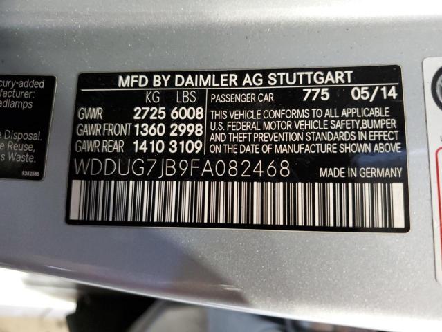 WDDUG7JB9FA082468 Mercedes-Benz S 63 AMG