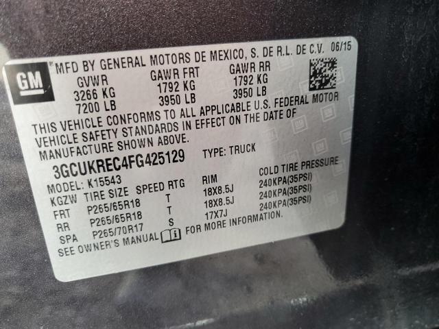 2015 CHEVROLET SILV1500 4 - 3GCUKREC4FG425129