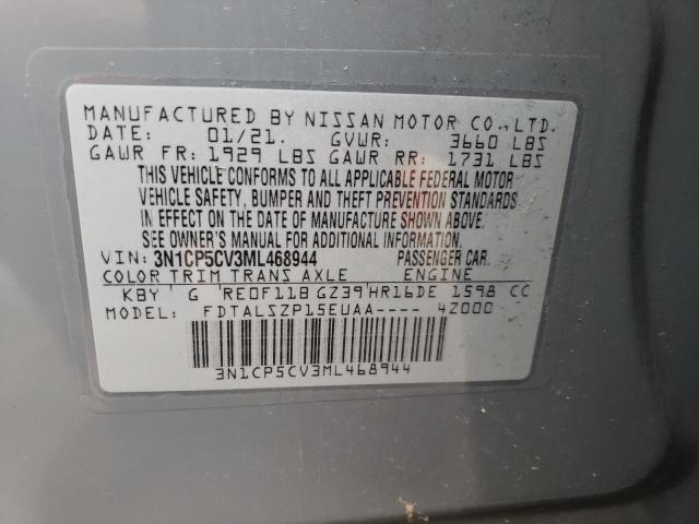 3N1CP5CV3ML468944 Nissan KICKS SV