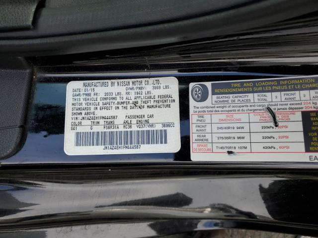 JN1AZ4EH1FM444587 Nissan 370Z BASE