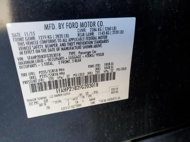 VIN 1FAHP2D82FG203018 2015 Ford Taurus, SE no.12