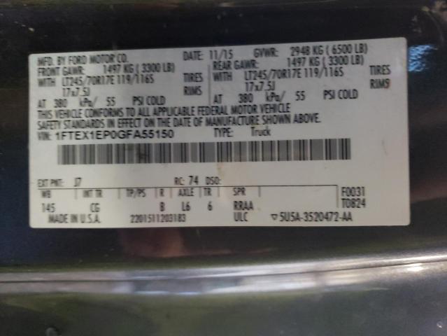 2016 FORD F150 SUPER - 1FTEX1EP0GFA55150