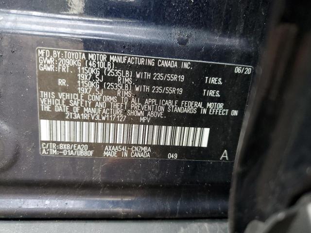 2T3A1RFV3LW117127 Toyota Rav4 Xle Premium