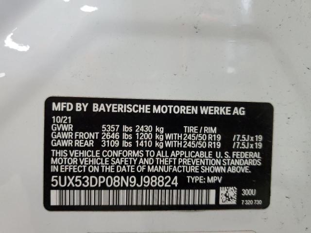 5UX53DP08N9J98824 BMW X3 Xdrive30i