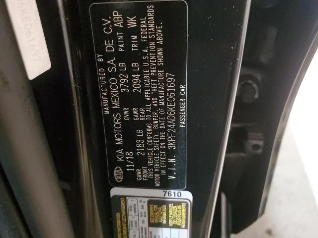 3KPF24AD6KE061697 KIA FORTE FE