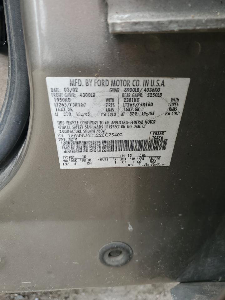 1FMNU43S22EC75403 2002 Ford Excursion Limited