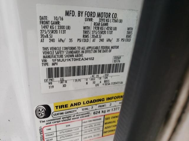 1FMJU1KT0HEA34102 Ford Expedition Limited