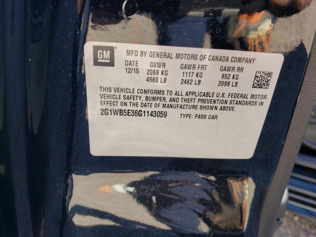 2016 CHEVROLET IMPALA LIM - 2G1WB5E36G1143059