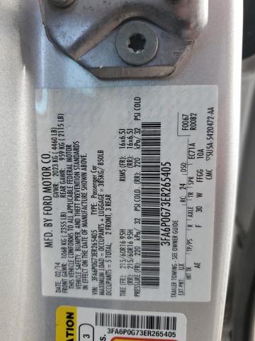 3FA6P0G73ER265405 Ford FUSION S