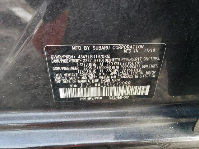 JF2GTAAC5KH272988 | 2019 SUBARU CROSSTREK