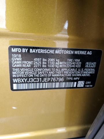 VIN WBXYJ3C31JEP76796 2018 BMW X2, Sdrive28I no.13