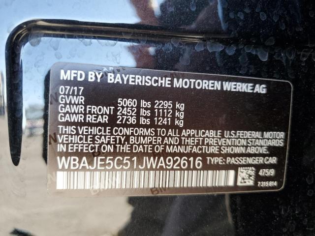 WBAJE5C51JWA92616 BMW 540 I