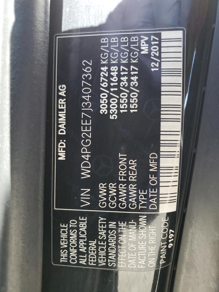 2018 Mercedes-Benz Metris vin: WD4PG2EE7J3407362
