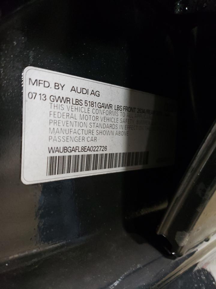 WAUBGAFL8EA022726 2014 Audi S4 Premium Plus