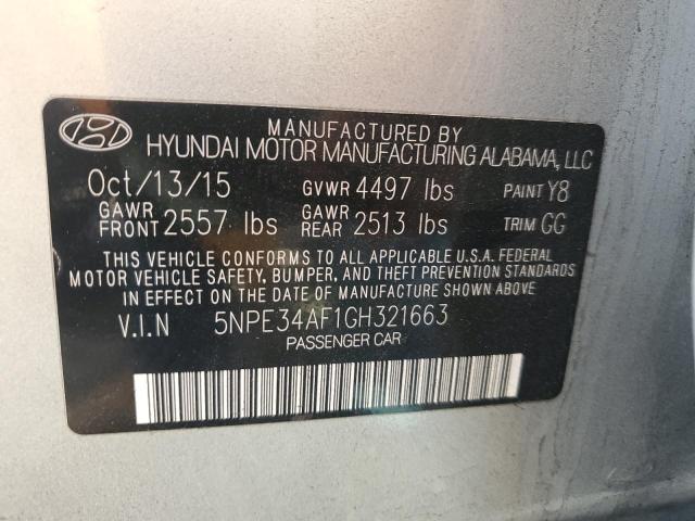 2016 HYUNDAI SONATA SPO - 5NPE34AF1GH321663