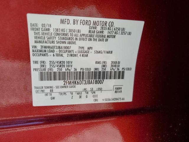 2FMHK6DT3JBA18007 Ford Flex Limited