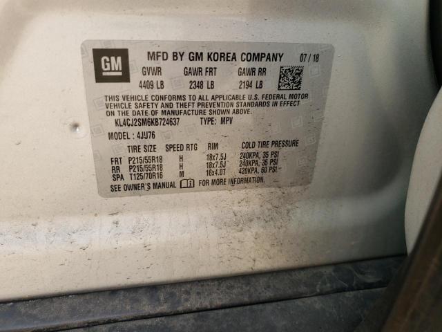 KL4CJ2SM6KB724637 2019 BUICK ENCORE, photo no. 12