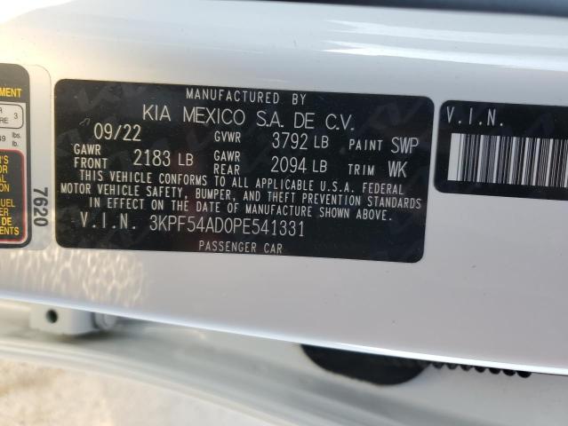 3KPF54AD0PE541331 KIA Forte Gt Line