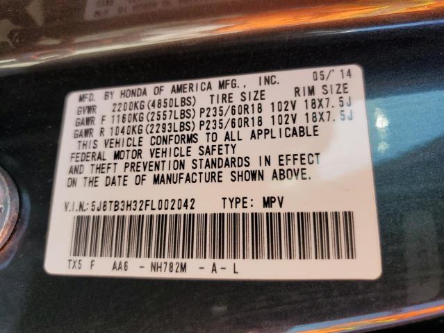 5J8TB3H32FL002042 Acura RDX