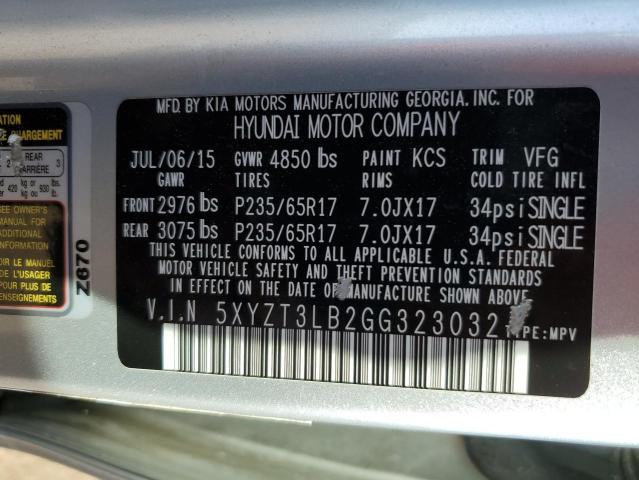 5XYZT3LB2GG323032 Hyundai SANTA FE SPORT