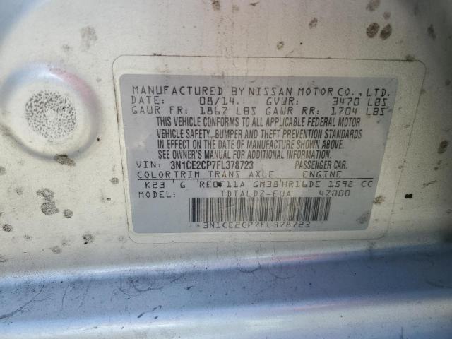 3N1CE2CP7FL378723 Nissan Versa Note S