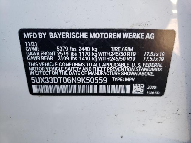 5UX33DT06N9K50559 BMW X4 Xdrive30i