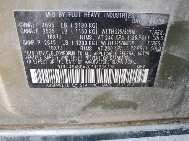 4S4BSAKC7H3236795 Subaru Outback 2.5i Limited