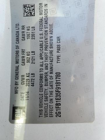 2015 CHEVROLET CAMARO LS - 2G1FB1E35F9181780