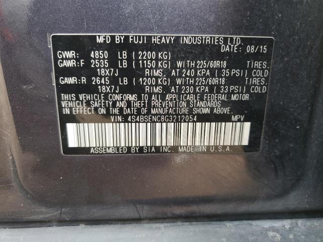 4S4BSENC8G3212054 Subaru Outback 3.6r Limited