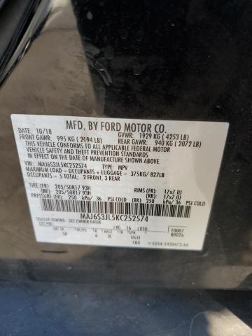 MAJ6S3JL5KC252574 Ford Ecosport Ses