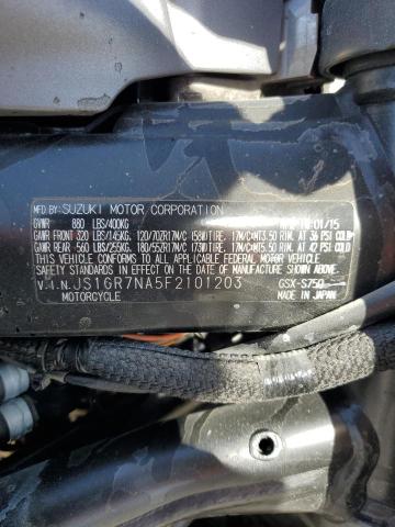 2015 SUZUKI GSX-S750 - JS1GR7NA5F2101203