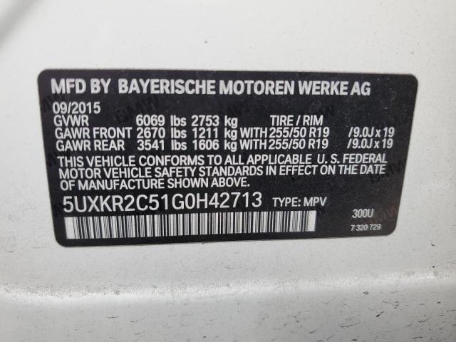 5UXKR2C51G0H42713 BMW X5 Sdrive35i