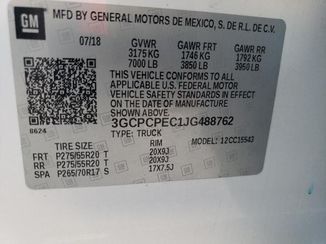 3GCPCPEC1JG488762 | 2018 CHEVROLET SILVRDO LT