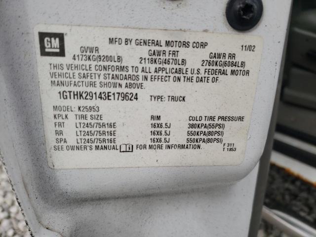 2003 GMC Sierra K2500 Heavy Duty VIN: 1GTHK29143E179624 Lot: 72865103
