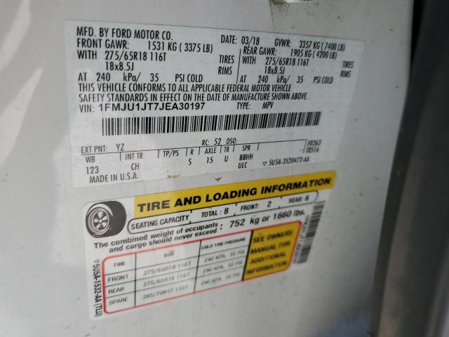 1FMJU1JT7JEA30197 Ford Expedition Xlt