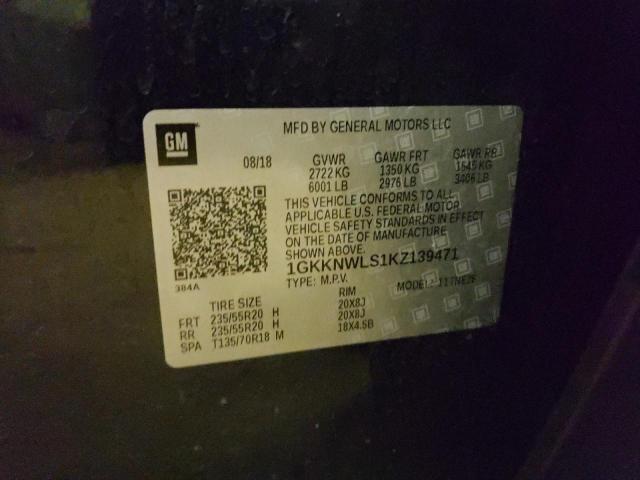 1GKKNWLS1KZ139471 GMC Acadia Slt-2