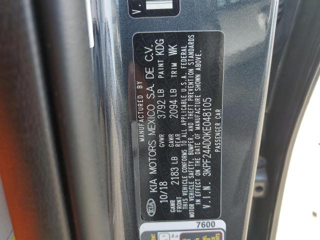 3KPF24AD0KE048105 KIA FORTE FE